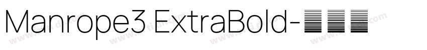 Manrope3 ExtraBold字体转换